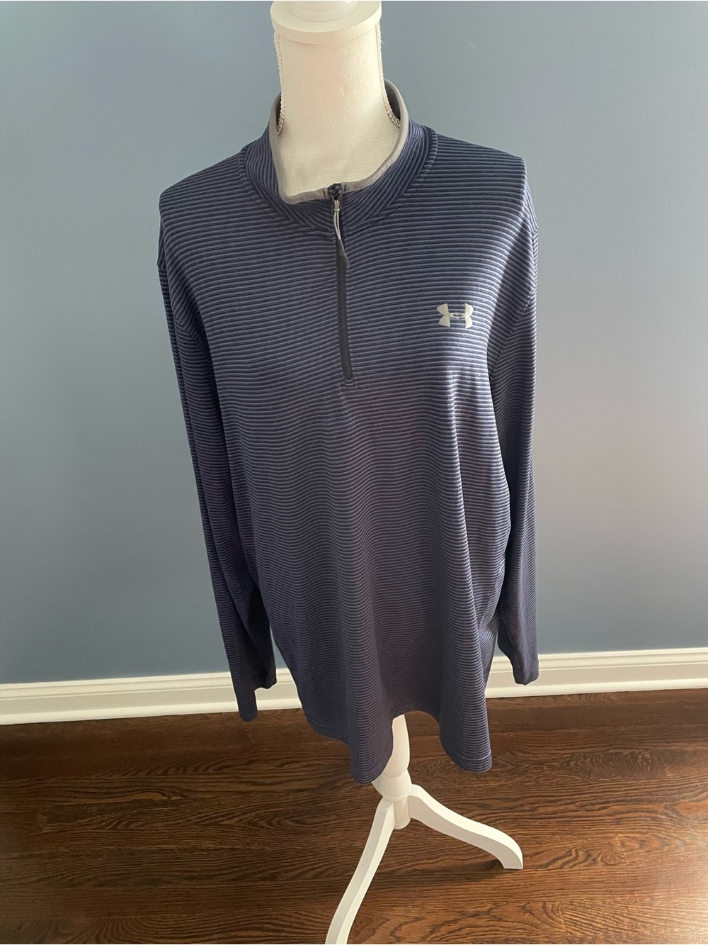Under Armour Men’s Navy Quarter-Zip Performance Long Sleeve Loosefit